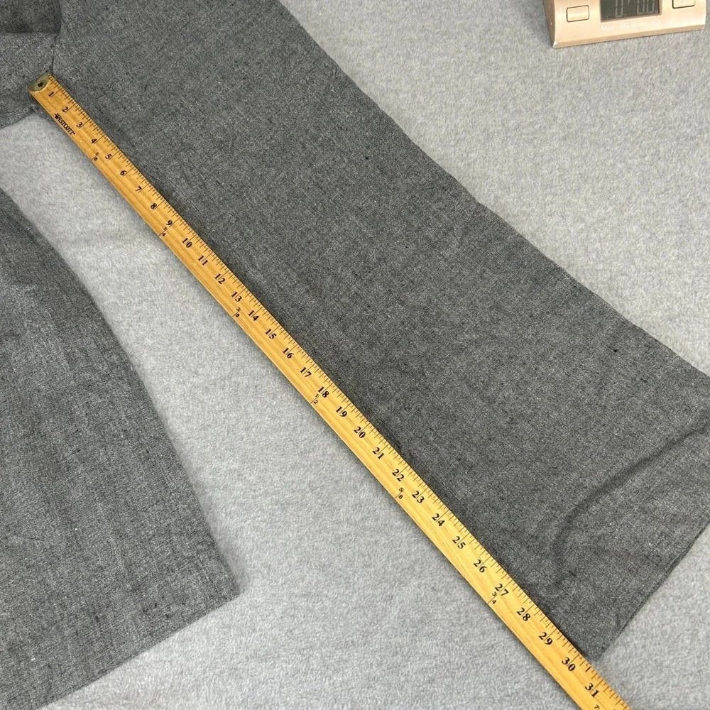 Michael Kors Size 6 Trousers Gray 100% Linen Wide Leg Pants Office Professional